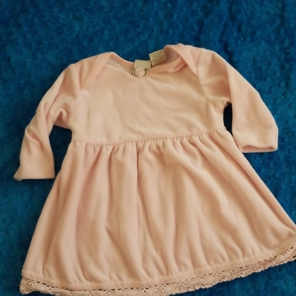 Light pink velvet dress